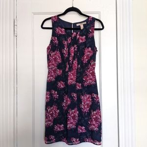 Pink and blue floral dress